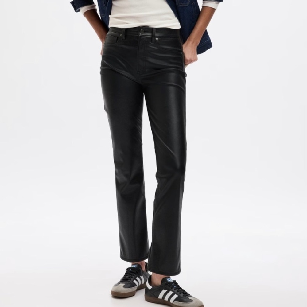 NWT GAP Vintage Slim High Rise Leather Jeans